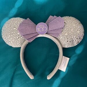 Disney Silver and Purple Minnie Mouse Ears